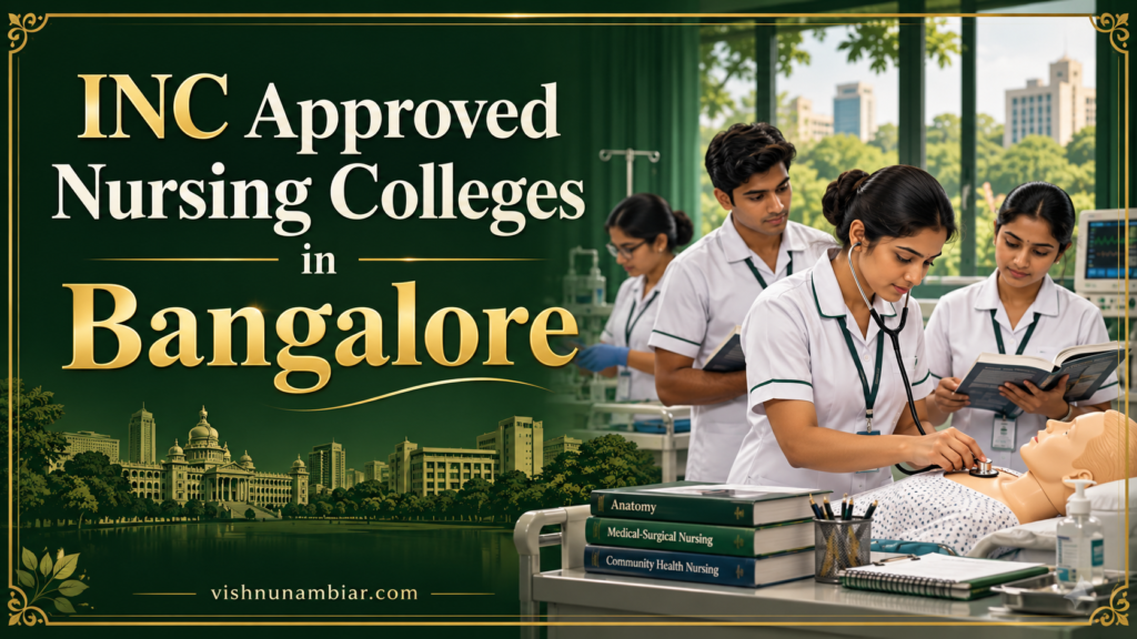 INC Approved Nursing Colleges in Bangalore/Bengaluru (2026–27)